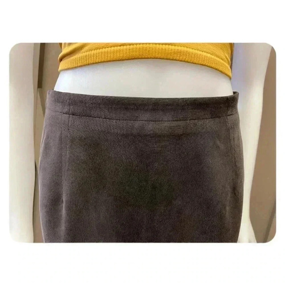 Dana Buchman 100% Silk Brown Lined Pencil Skirt Size 12 - Picture 5 of 14